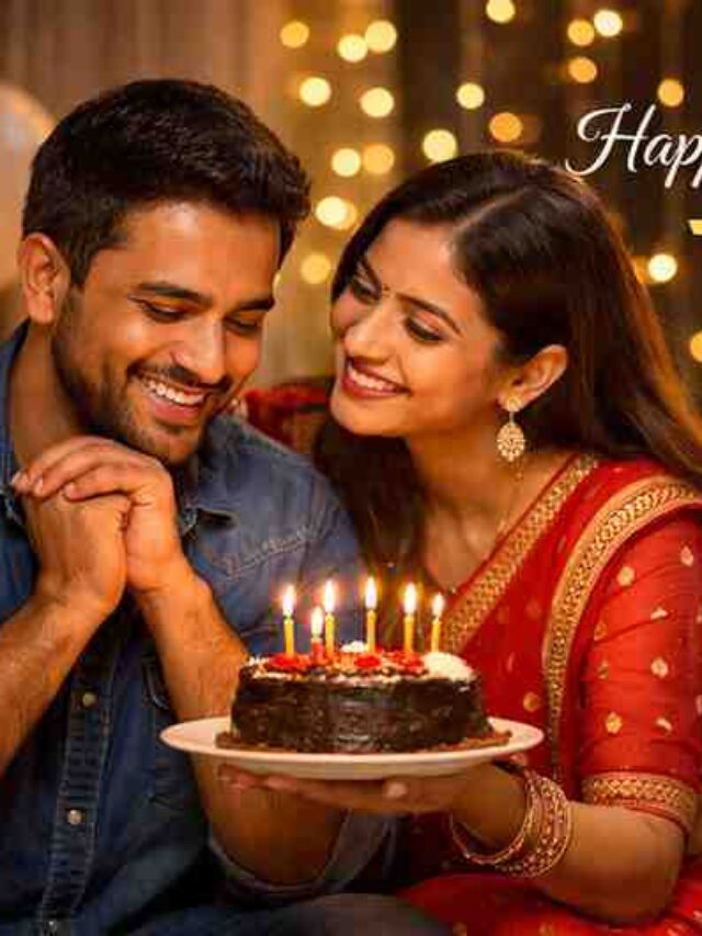 Husband ke liye birthday wishes in Hindi romantic image
