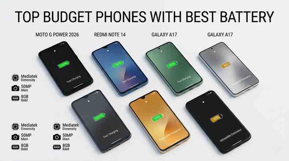 top budget smartphones with best battery life