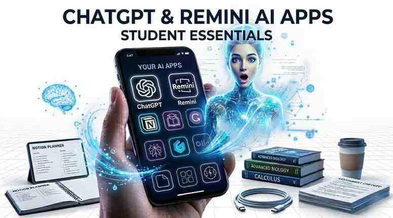 Top AI-powered apps for Android 2026 with ChatGPT Gemini Canva Remini apps